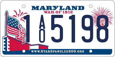 MD license plate 1AO5198