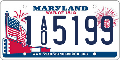 MD license plate 1AO5199
