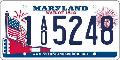 MD license plate 1AO5248