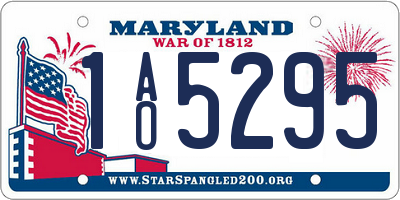 MD license plate 1AO5295