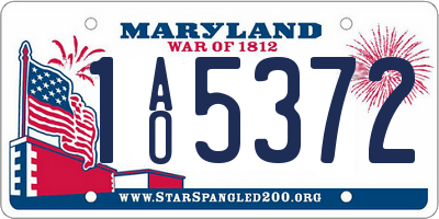 MD license plate 1AO5372