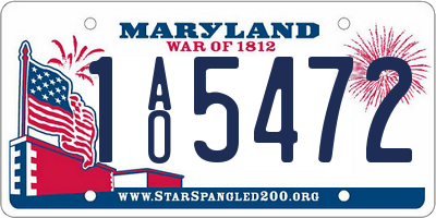 MD license plate 1AO5472