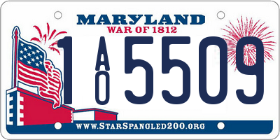 MD license plate 1AO5509