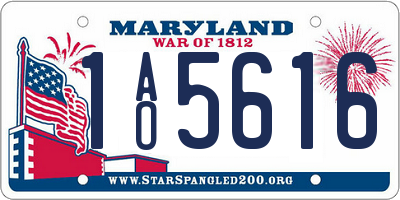 MD license plate 1AO5616