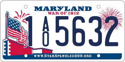 MD license plate 1AO5632