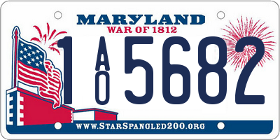 MD license plate 1AO5682
