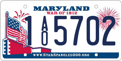 MD license plate 1AO5702