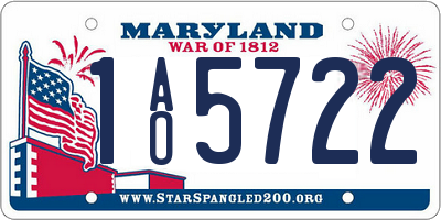 MD license plate 1AO5722