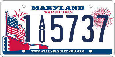 MD license plate 1AO5737