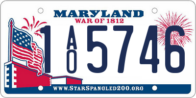MD license plate 1AO5746