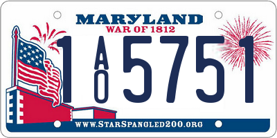 MD license plate 1AO5751