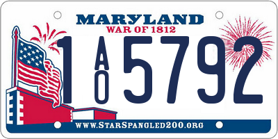MD license plate 1AO5792
