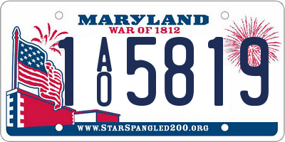 MD license plate 1AO5819