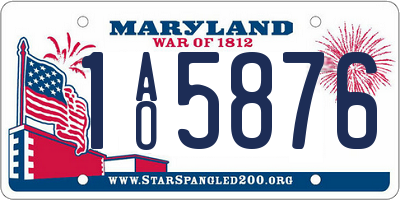 MD license plate 1AO5876