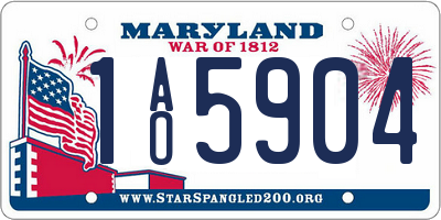 MD license plate 1AO5904
