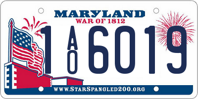 MD license plate 1AO6019