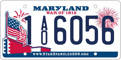 MD license plate 1AO6056