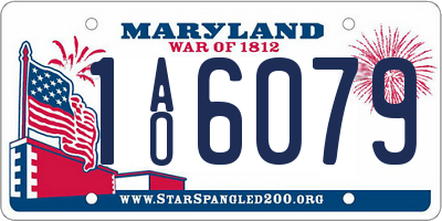MD license plate 1AO6079
