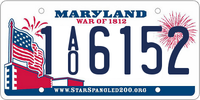 MD license plate 1AO6152