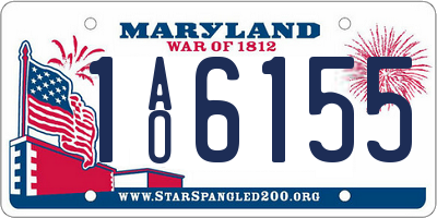 MD license plate 1AO6155