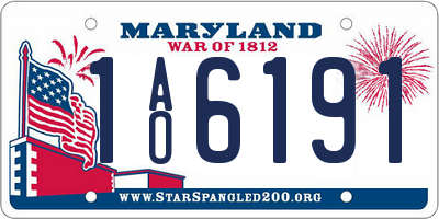 MD license plate 1AO6191