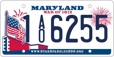 MD license plate 1AO6255