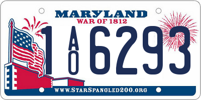 MD license plate 1AO6293