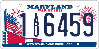 MD license plate 1AO6459
