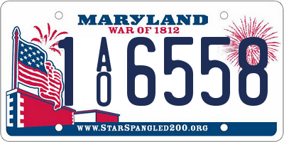 MD license plate 1AO6558