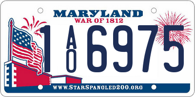 MD license plate 1AO6975