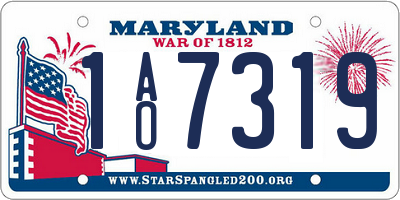 MD license plate 1AO7319