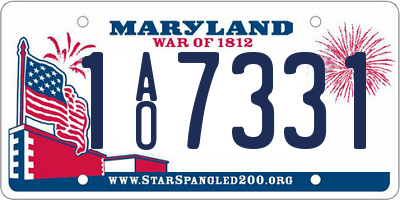 MD license plate 1AO7331