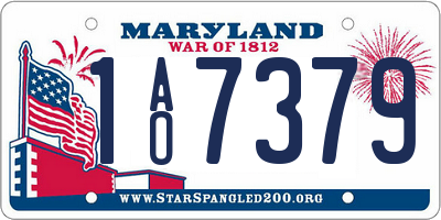 MD license plate 1AO7379