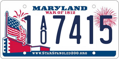 MD license plate 1AO7415