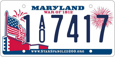 MD license plate 1AO7417