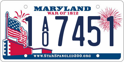 MD license plate 1AO7451