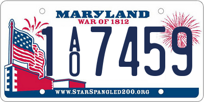 MD license plate 1AO7459