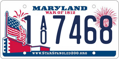MD license plate 1AO7468