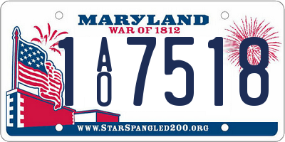 MD license plate 1AO7518