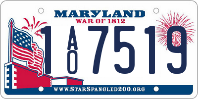 MD license plate 1AO7519