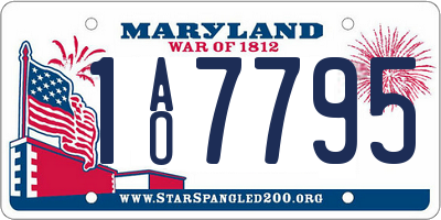 MD license plate 1AO7795