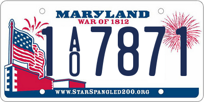 MD license plate 1AO7871