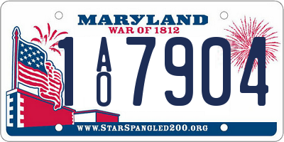 MD license plate 1AO7904