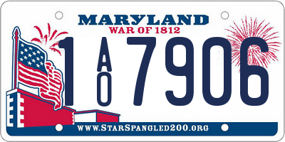 MD license plate 1AO7906