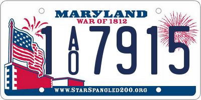 MD license plate 1AO7915