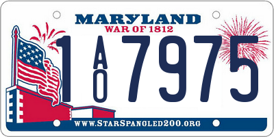 MD license plate 1AO7975