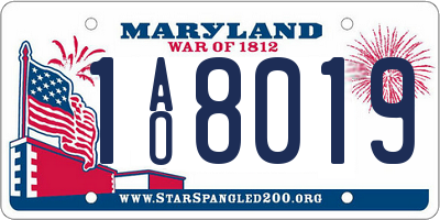 MD license plate 1AO8019