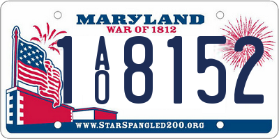 MD license plate 1AO8152