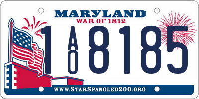 MD license plate 1AO8185