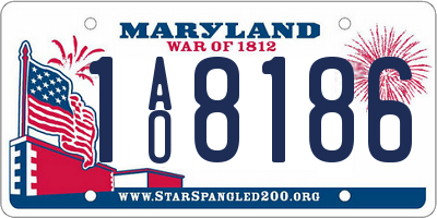 MD license plate 1AO8186